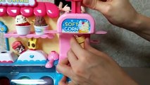 BARBIE Ice Cream Shop -  Barbie Doll and Kelly Doll in Ice Cream Parlor - Ice Cream Maker