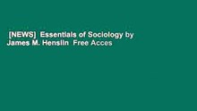 [NEWS]  Essentials of Sociology by James M. Henslin  Free Acces
