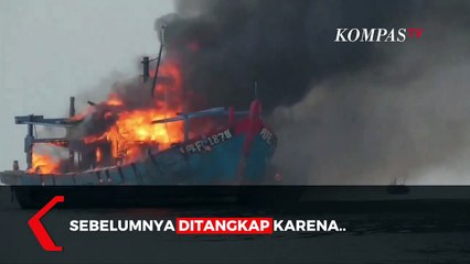 Kapal Asing Pencuri Ikan Ditenggelamkan di Belawan, Sumatra Utara