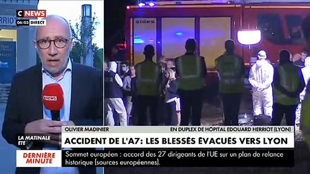 Cinq enfants tués et 4 adultes dans état très grave après un accident sur l'A7 - Que sait-on de ce qui s'est passé hier soir ? - Deux ministres se sont rendus sur place à minuit