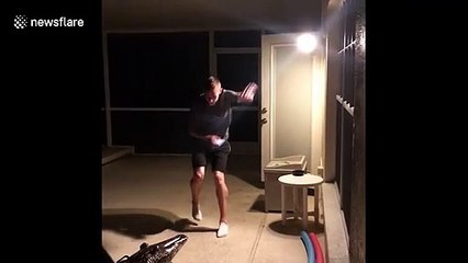 US man pranks family with fake alligator in pool