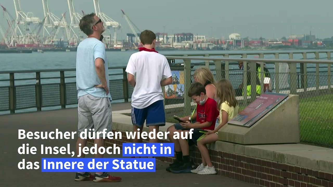 Freiheitsstatue wieder für Besucher geöffnet – von außen