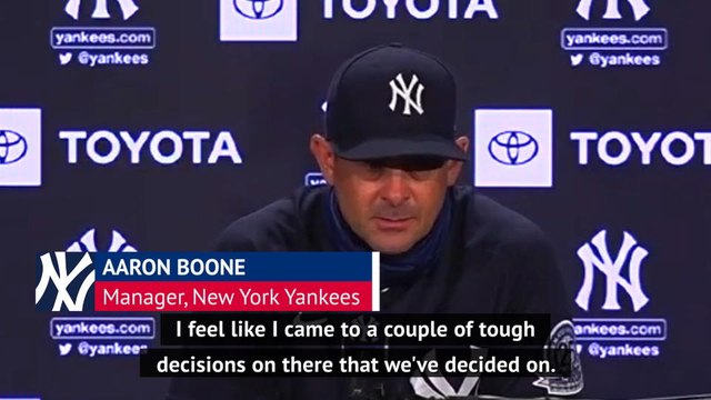 Boone making 'tough decisions' as he finalises his Yankees roster