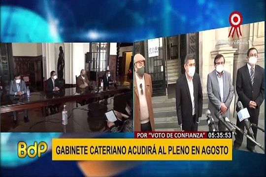 Gabinete Cateriano: Congreso acordó voto de confianza para la primera semana de agosto