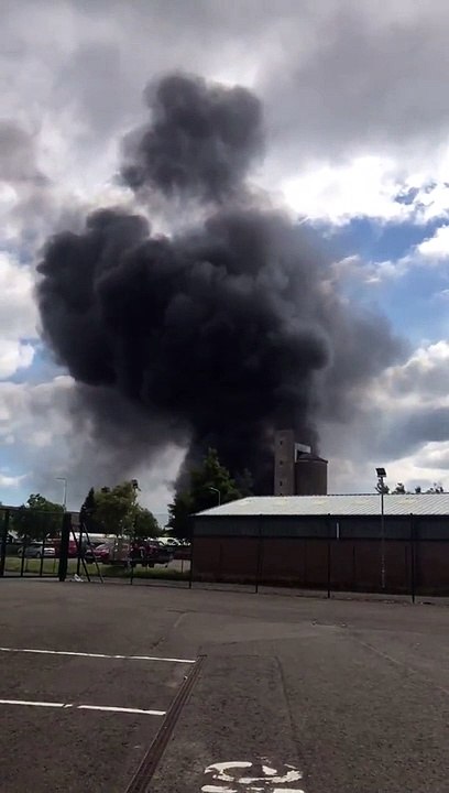 Video shows huge plumes of black smoke billowing from Fife industrial estate