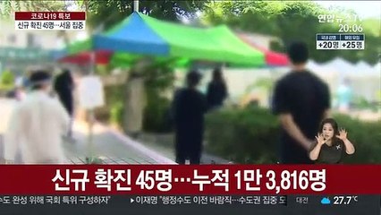 신규 확진 45명…서울 요양시설발 잇단 감염