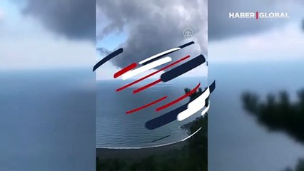 Denizin ortasında korkutan görüntü