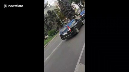 Police in Ukraine seen responding to hostage situation