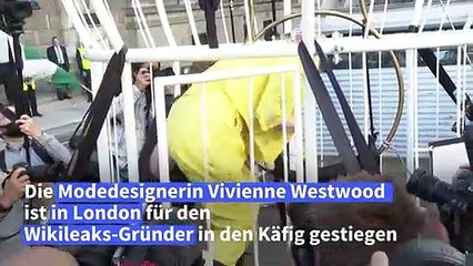Vivienne Westwood steigt für Assange in den Käfig
