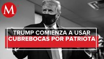 Es patriótico usar cubrebocas contra el coronavirus: Trump