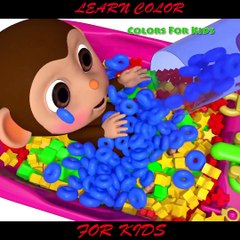 Learn Colors Baby Monkey Bunny Mold Bath Time Finger Song Nursery Rhymes for Kid Children