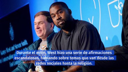 Kanye West llora durante su extraño primer mitin por la presidencia