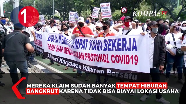 TOP3NEWS: Demo Tuntut Buka Tempat Hiburan, Anggota DPRD Aniaya Polisi, Update Corona