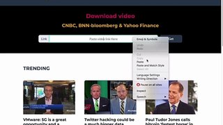 如何从Yahoo Finance或CNBC下载视频