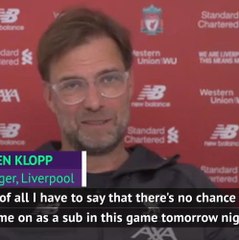 I won't bring myself on like Kenny Dalglsh! - Klopp