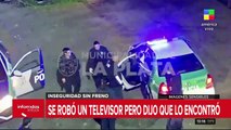 Se robó un televisor pero dijo que lo encontró