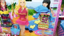 Rapunzel Elsa Barbie  Pink Luxury Swimming Pool Piscina boneca Barbie Boneka Kolam renang