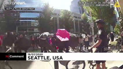 Столкновения полиции и манифестантов в Сиэтле