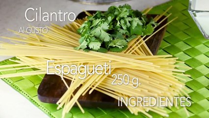 Prepara un rico y fácil- espagueti al cilantro te va a encantar!!! - Cocina con Alegría