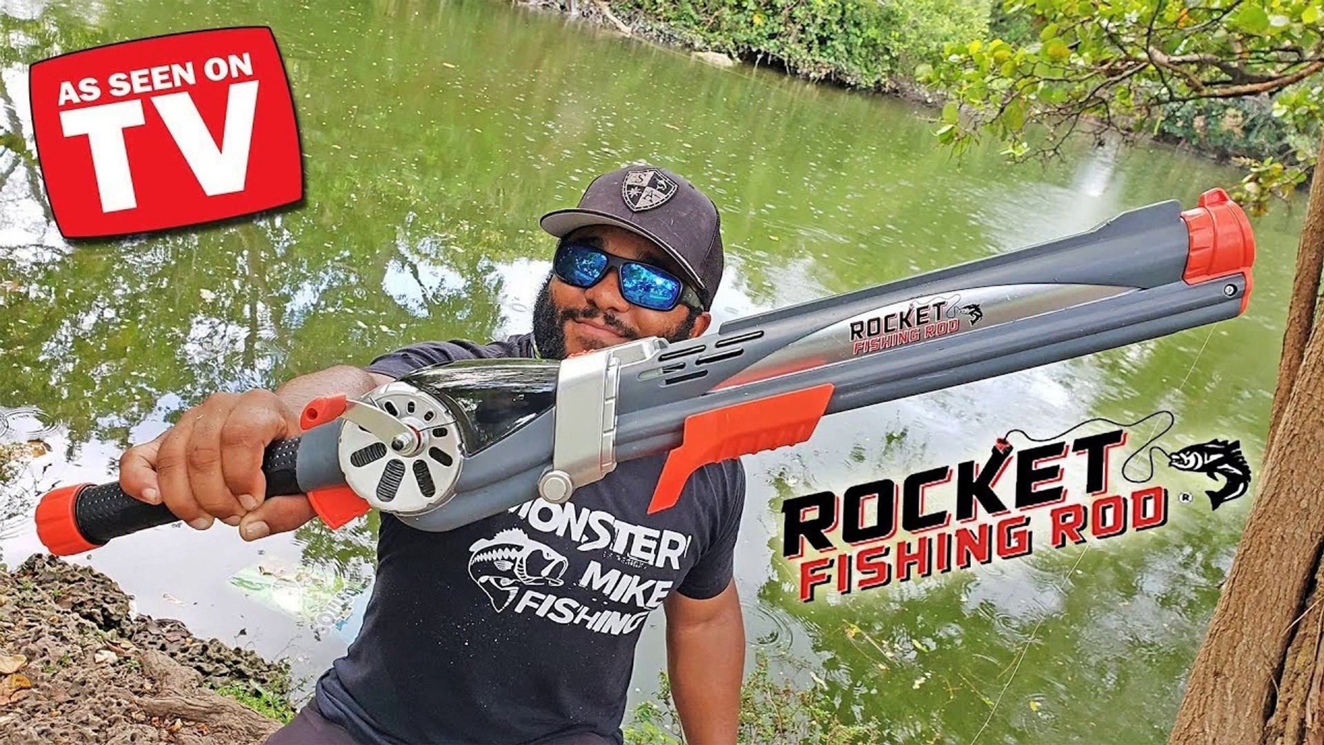 ROCKET FISHING ROD Catches POND MONSTERS! - video