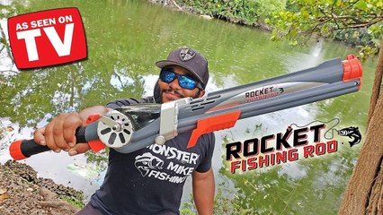 ROCKET FISHING ROD Catches POND MONSTERS!