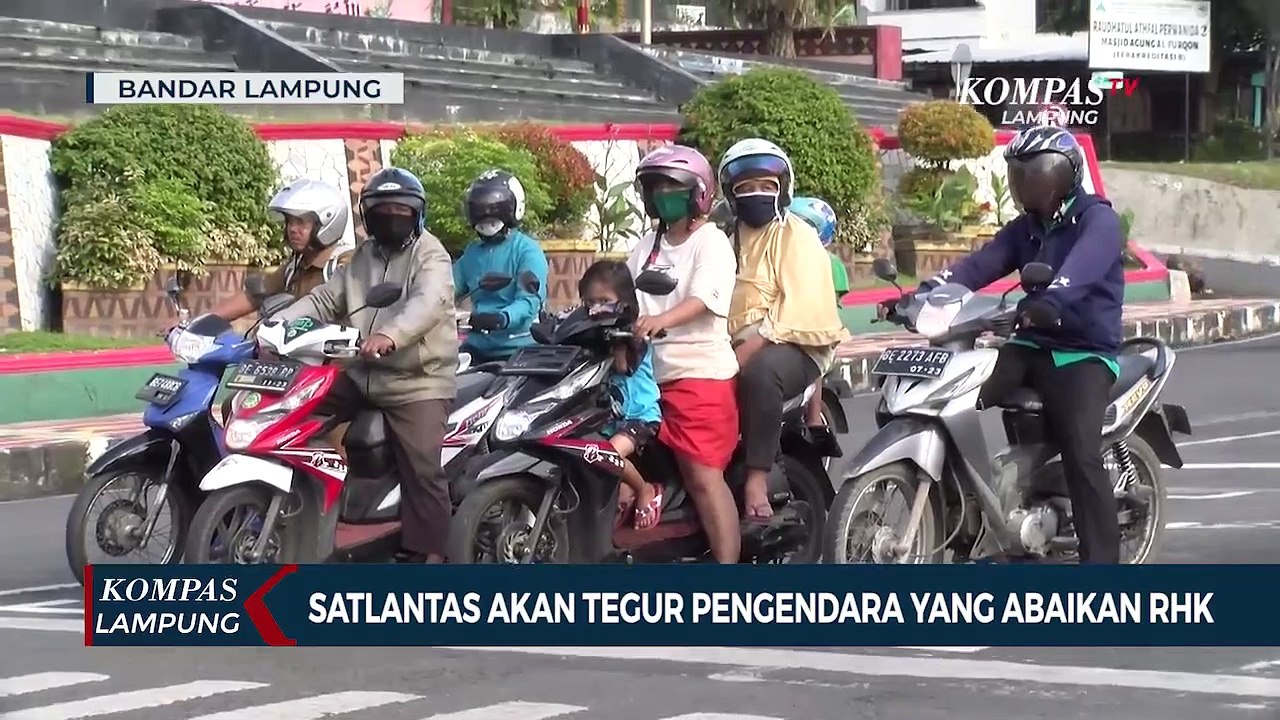 Satlantas Polresta Bandar Lampung Akan Tegur Pengendara Yang Abaikan RHK