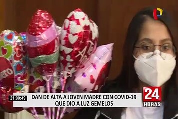 Dan de alta a madre de gemelos que estuvo más de 70 días conectada a ventilador debido al COVID-19