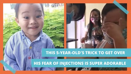 This 5-Year-Old's Trick To Get Over His Fear Of Injections Is Super Adorable