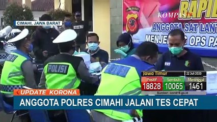 Anggota Polres Cimahi Jalani Tes Cepat