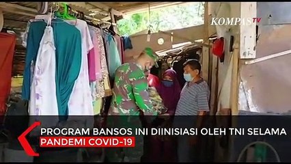 TNI Bagikan 1200 Bansos Sembako di Depok