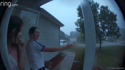Lightning Strike Sends Girls Inside Screaming