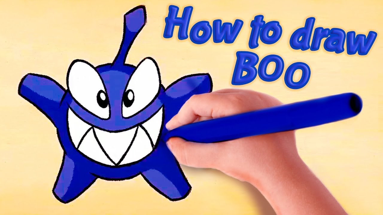 Om Nom Stories: How to Draw Boo from Cut the Rope 2 - Funny cartoons ...