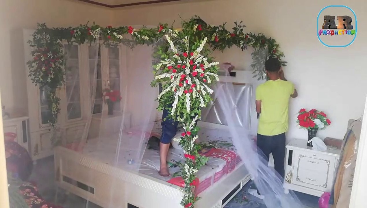 Bridal bedroom decoration | Seej decoration | Honeymoon room decoration | Wedding | AR Production