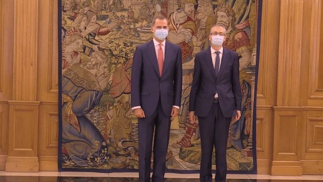 El Rey recibe en audiencia al gobernador del Banco de España