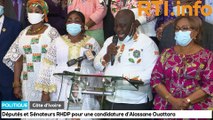 Députés et Sénateurs du RHDP sollicitent la candidature d’Alassane Ouattara à la présidentielle d'octobre.