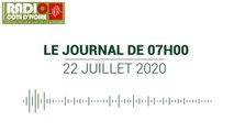 Journal de 07 heures du 22 juillet 2020 [Radio Côte d'Ivoire]