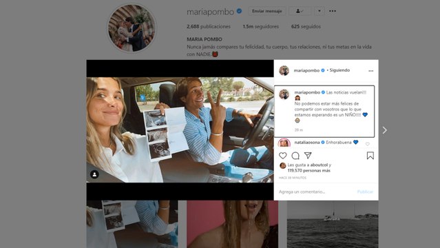 María Pombo confirma que está esperando un niño que se llamará Martín