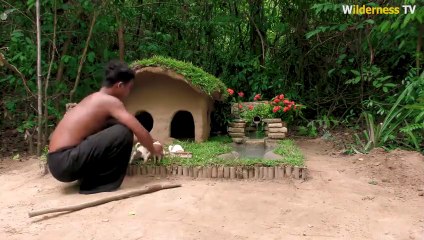 Rescue Abandoned Puppies Building Mud House Dog And Fish Pond For Red Fish