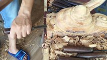 Wood Carving - How to Make a SNAKE from WOOD - Woodworking art