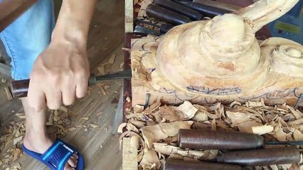 Wood Carving - How to Make a SNAKE from WOOD - Woodworking art