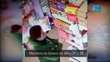 Video -. Una mujer robó dos cajas de golosinas en un local de 44 y 27