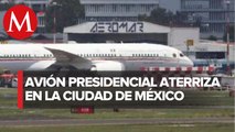 Así llegó el avión presidencial a México
