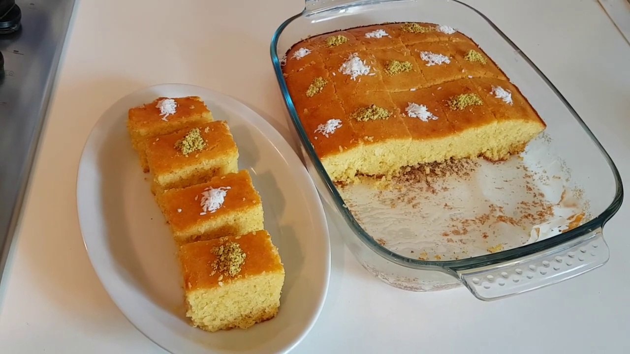 Rava Cake ( Basbousa )