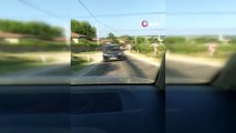 Bursa’da araçla kovalamacada korku dolu anlar kamerada