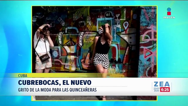 Cubrebocas, ¡la nueva tendencia entre las quinceañeras!