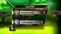 En partido simulacro para el reinicio de la LigaPro, Barcelona y Guayaquil City empataron a 1