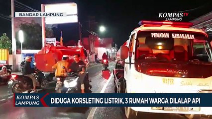 Diduga Korsleting Listrik, Tiga Rumah Warga Habis Dilalap Api