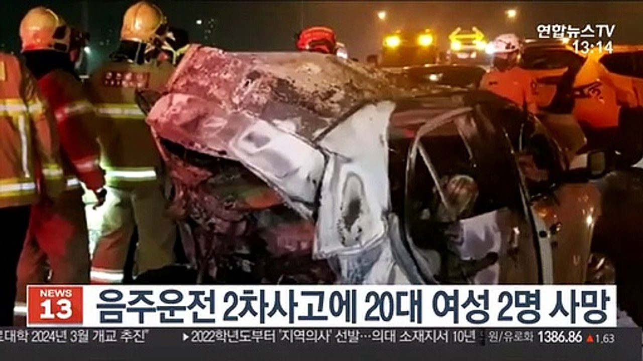 음주운전 2차사고에 20대 여성 2명 사망