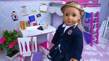 Baby Dolls Sisters School Morning Routine in Doll Bedroom!