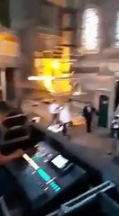 Ayasofya Cami'nde ses sistemi denemeleri yapılıyor